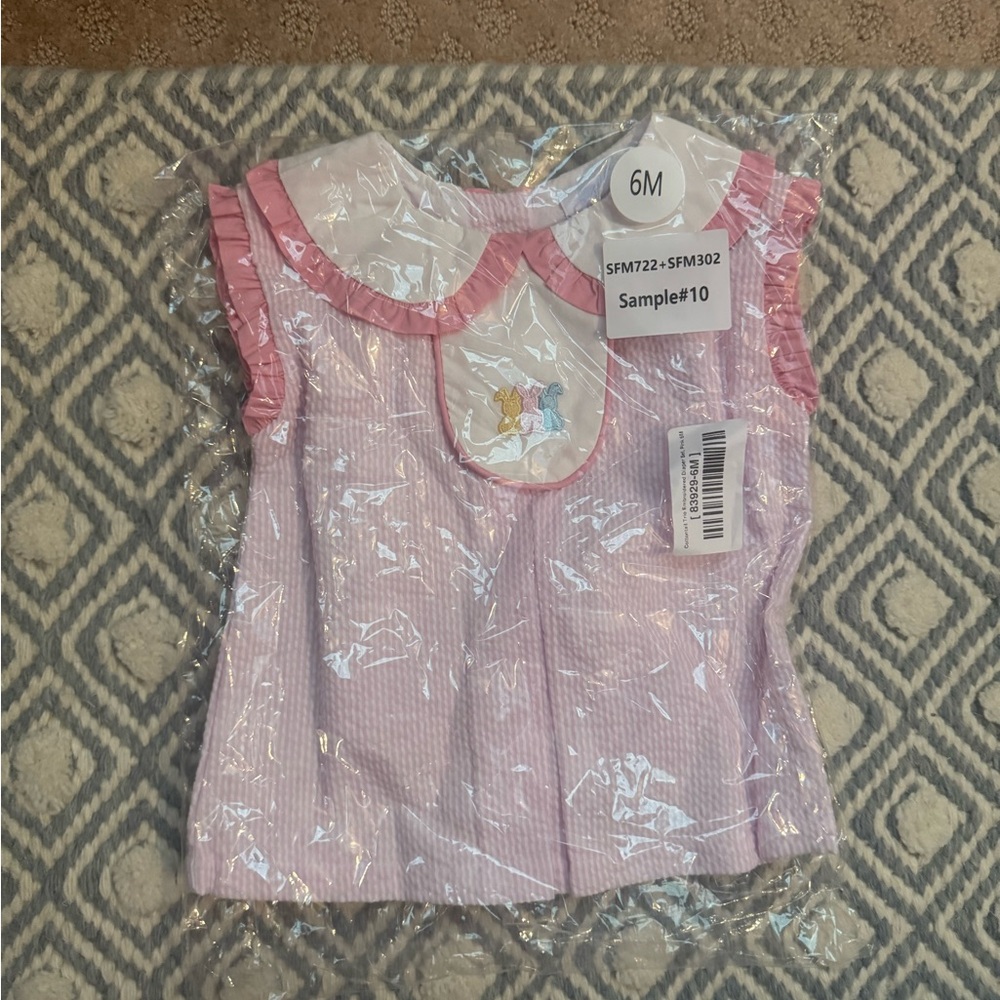 Pink Baby Girl's Ruffled Top and Bloomers